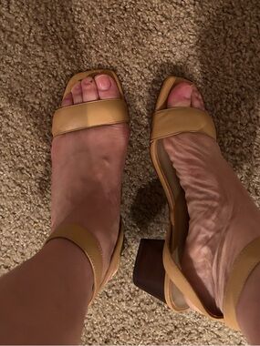 Ann Taylor Tan Leather  Sandals